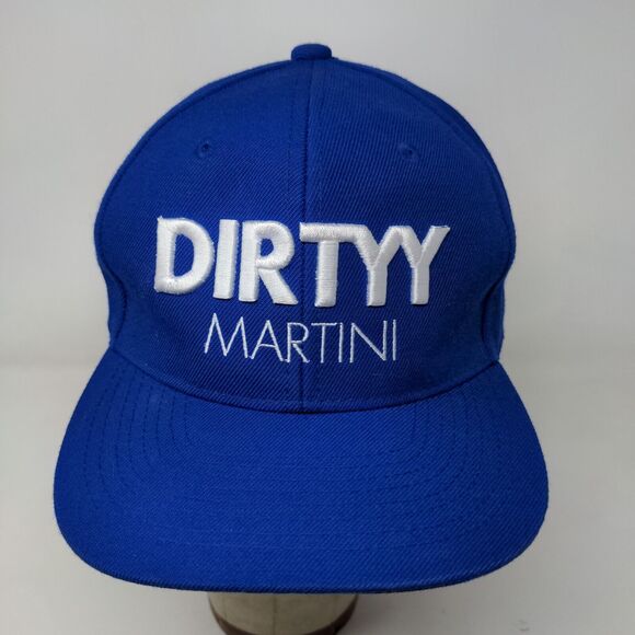 Skyy Vodka Men's Snapback Hat Blue Adjustable Embroidered Dirty Martini Logo - Picture 3 of 13